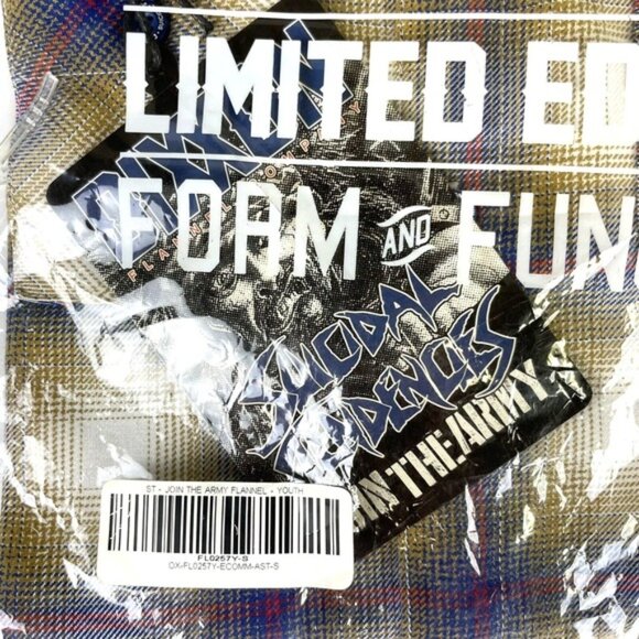 Dixxon Suicidal Tendencies Join The Army Youth Division Boys S Flannel Shirt - Picture 4 of 6
